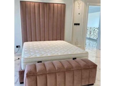 Tampa magas háttámlás ágyrácsos franciaágy